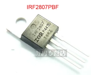 10PCS/Veľa 100% Skutočný Originál Nové IRF2807 IRF2807PBF MOSFET Tranzistor, 75V 82A TO-220