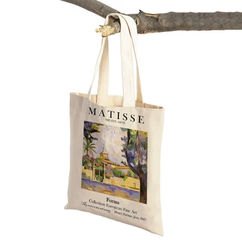 Matisse Kvety Abstraktné Krajiny Supermarket Shopper Tašky Nordic Fenku Kabelka Tote Plátno Ženy Nákupní Taška
