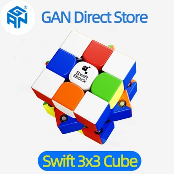 Gan Swift Blok kocky 3x3 Magnetické Rýchlosť kocka Stickerless Swift 355S 3x3 Profesionálne Magic Cube Gan magnetické Hračky pre Deti