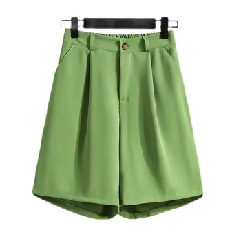 Zelená čierna Širokú Nohu, Letné Štýl Žien Neforemné 2023 Trend Streetwear Šortky Ženské Oblečenie Vysoký Pás Vintage kórejský Móda