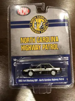 Auto Svete AW 1/64 1993 Mustang SSP Severnej Karolíne Highway Patrol Diecast Model Auta Zber Limited Edition Hobby Hračky