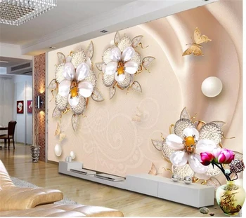 wellyu Vlastné Tapety na stenu papiere domova Originálne, svieže a rafinované šperky 3D pearl flower pozadí steny nokia java