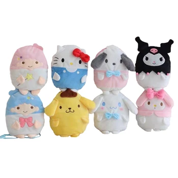 Kawaii anime Hello Kitty Mymelody Cinnamorol Pochacco Kuromi veľkú kapacitu, oblečenie pre bábiky cross-body taška Vianoce, narodeninové darčeky