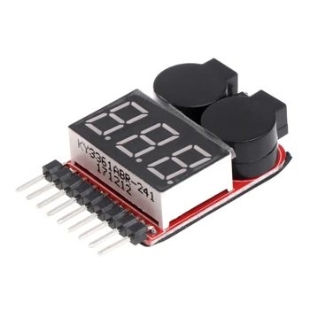 Lipo Checker RC Lipo Napätie Detektora s Nízkym Napätím Bzučiak Budík a LED Indikátor pre 1S-8S Iithium