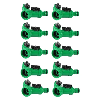 10Pcs Zavlažovanie Záhrady Y-Tvare Vody Splitter Zalievanie Systémový Radič Prepínač Zelená