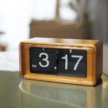 Retro Štýl Flip Clock Klasické Mechanické-Digitálny Displej Napájaný Z Batérií , Domov A Kancelárskych Priestorov Chronometra