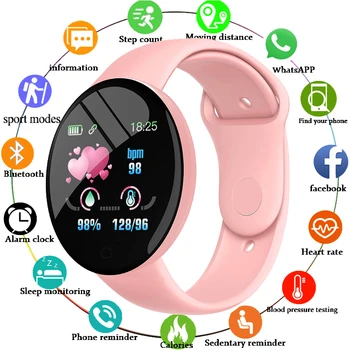 D18 Pro Smart Hodinky Muži Ženy Bluetooth Fitness Tracker Náramok Sport Srdcovej frekvencie, Krvného Tlaku Deti Smartwatch pre IOS a Android