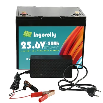 INGOSOLLY 24V 50Ah Lifepo4 Batérie, Batérie Pre 1280W 29.2 V RV Táborníci Golf Cart Off-Road Off-grid slnečný Vietor