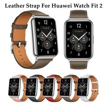 Originálne Kožené Pútko Pre Huawei Sledovať Fit 2 Watchband Nahradenie Šport Náramok Náramok Huawei fit2 Smartwatch Príslušenstvo