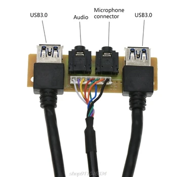 Predný Panel Prípade USB3.0+USB3.0+H D Audio Jack Porty I/O Doska+Vnútorného Drôtu A05 21 Dropship