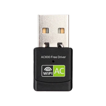 Zadarmo Ovládač USB WiFi Adaptér 600M Dual Band 2,4 GHz Bezdrôtovej Sieťovej Karty Antény Dongle Prijímač pre Desktop, Notebook
