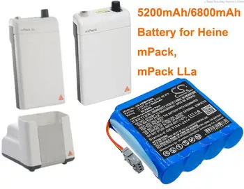 GreenBattey 5200mAh/6800mAh batérie pre Heine mPack, mPack LL