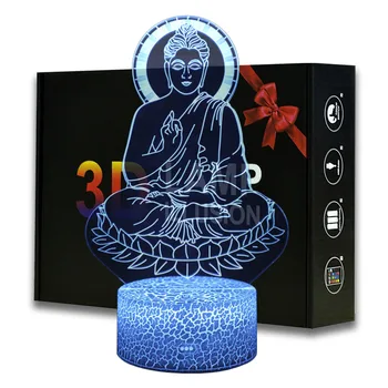 Budhizmus Nočné Osvetlenie, Buddha Model Dotyku LED Lampa Miestnosti Dekorácie Budhizmus Tovar Náboženstvo Svetlá Pre Budhistické