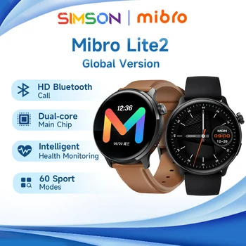 Mibro Lite2 Smartwatch Globálna Verzia Bluetooth Volanie AMOLED Displej Športové Nepremokavé Muži Ženy Inteligentné Hodinky