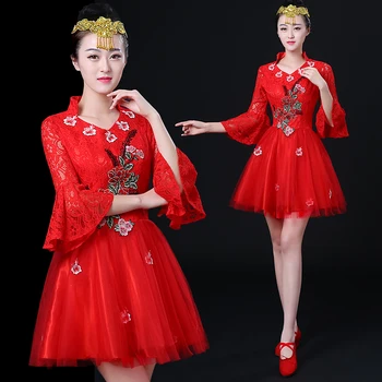Čínske ľudové tanečné kostýmy oblečenie hanfu dávnych fanúšik tanečnej tradičnej Čínskej tanečné kostýmy Fáze tanečné nosiť FF1970
