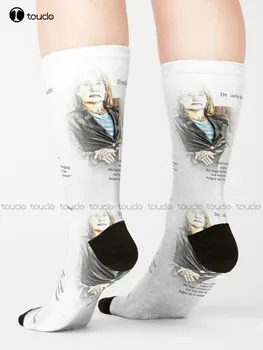 Na Soprán - Dr Melfi Citát Ponožky Hnedé Ponožky Vysokej Kvality Roztomilý Elegantné Krásne Kawaii Cartoon Sladké Harajuku Bavlna Pohodlné