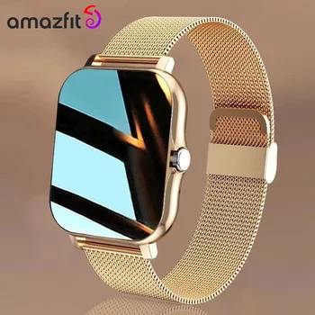 AMAZFIT 2023 Smartwatch Pre Ženy Darček plne Dotykový Displej Bluetooth Hovory Digitálne Náramkové hodinky Pre Huawei Xiao Apple Smart Hodinky