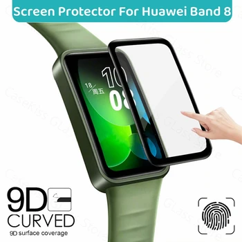 Mäkké Sklo pre Huawei skupina 8 7 Úplné Pokrytie Screen Protector 9D Zakrivené Fólia pre huawei band8 band7 Smartwatch Príslušenstvo