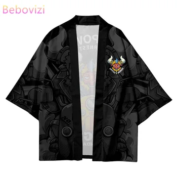Plus Veľkosti 6XL 5XL 4XL Červená Žltá Cartoon Krava Pohode Japonskej Módy Kimono Streetwear Cardigan Župan Ženy Muži Haori Top Yukata