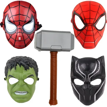 Halloween Marvel Superhrdina Role-playing Maska, Anime Postavy, Avengers, Spiderman, Hulk, Iron Man, Kapitán Amerika