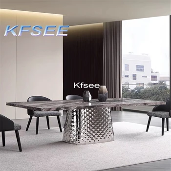 Kfsee 1Pcs Súbor Baňa Super Mramoru 140*80 cm Jedálenský Stôl