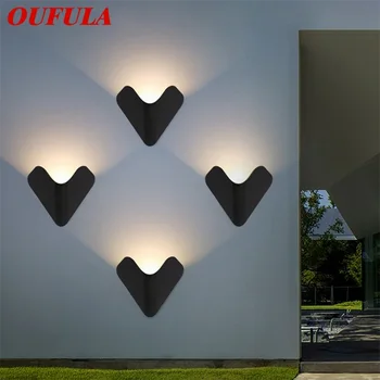 OUFULA Stenu Sconce Vonkajšie Tvorivé Nepremokavé, Ľahké Moderné Tvorivé LED Lampa Zariadenie Pre Domáce Koridor