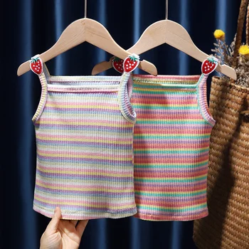 Dievčenské Podväzkové Vesta Nosenie Detí, Baby Letné Oblečenie 2023 Nový kórejský Dievčenské Bavlnené Top Nosiť Mimo Lete