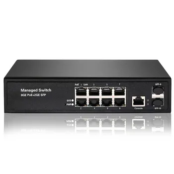 Wanglink 1,25 G WEB Managed switch 8 Port Ethernet+2 SFP optickú Sieť prepínač