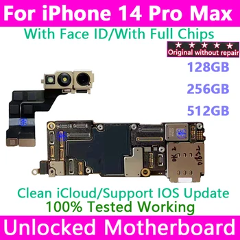 Pôvodné Odomknutá, 100%Testované Na iPhone 14 PRO MAX logic board Podporu IOS aktualizácia Pre iPhone 14 pro max Doska S Tvárou ID