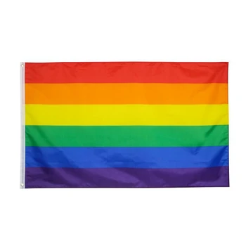 24x35 palec / 60x90cm Dúhová Vlajka Farebné Polyester Lesbičiek Gay Parade Vlajky Zástavy LGBT Pride Domov Dekorácie