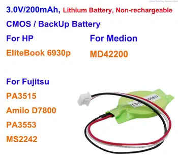 GreenBattery200mAh Batérie pre Fujitsu Amilo D7800, MS2242, PA3515, PA3553, Pre HP EliteBook 6930p, Pre Medion MD42200