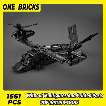 Moc Stavebné Bloky Vojenské Model Osprey Vrtuľník Technické Tehly DIY Montáž Konštrukcie, Hračky Pre Childr Dovolenku Dary
