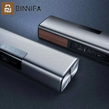 BINNIFA TV Soundbar Bluetooth Reproduktor Echo Stenové Kovové, Drevené Zvuk LED Dotykový Displej DSP AUX HDMI USB Audio systém domáceho Kina.