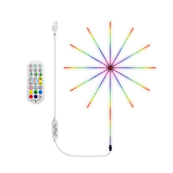 Ohňostroj Noc Lampa RGB Zvuk Hudby Sync Bluetooth APLIKÁCIE LED Pásikov Mágia Farieb Okolitého Svetla pre Domáce Spálňa Decor Darček