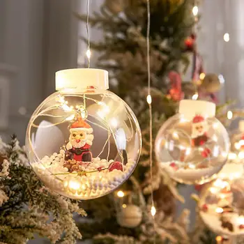 String Svetlá Cartoon Ornament Energeticky úsporné Atmosféru Medený Drôt Vianočné LED, ktorí Chcú Loptu String Svetlá pre Home Decor