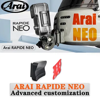 Arai RAPIDE-NEO Prispôsobené CNC Hliníkové Prilba Bradou Mount pre GoPro hero9 Insta360 DJI YI Motocykel Fotoaparát Prilby Príslušenstvo