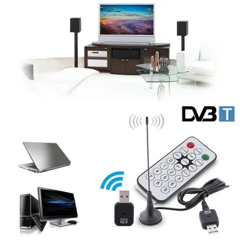 Mini USB 2.0 a Digitálny DVB-T SDR+DAB+FM HDTV Tuner, TV Anténa Stick Dongle Stick Video Vysielania Nahrávanie Anténa DVBT Prijímač