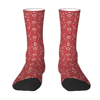 Bohémsky Štýl Bandanna Paisley Kvetinový Tlač Posádky Ponožky Pánske Unisex Móda 3D Tlačené Šaty Ponožky