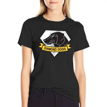 Diamond Dogs (MGSV) T-Shirt estetické oblečenie roztomilý topy t-shirt šaty pre Ženy dlhé