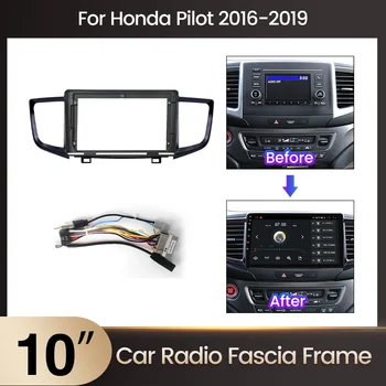 10.1 palcový Android 2Din autorádia Fascia Panel pre Honda Pilot 2016-2019 DVD palubnej doske Auta Nainštalovať Adaptér Rámu Montáž Panel Auta