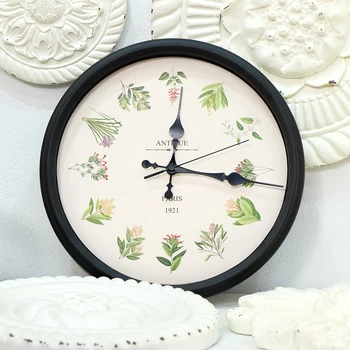 Nordic tvorivé kruhové tichý nástenné hodiny, rastlín, zvierat hodiny, umenie spálňa hodiny, obývacia izba hodiny, veranda nástenné hodiny