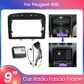 GPS Auto DVD Fascia Rámik Pre Peugeot 408 308 308SW 2008 2008-2016 autorádia Panel Palubnej dosky Inštalácia Moutting Súpravy
