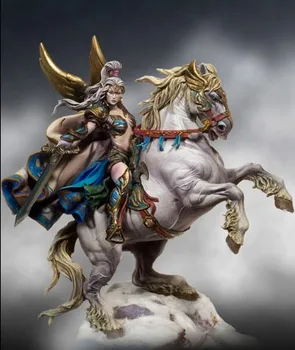 1/32 rozsahu fantasy postavy 54 mm Žena ares a kôň Pegasus Živice Model Auta obrázok Doprava Zadarmo