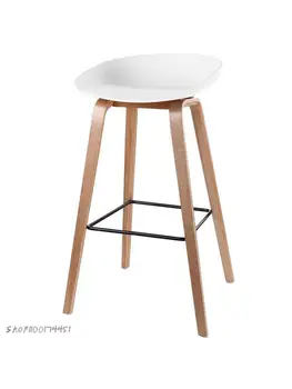 Kvalitné masívne drevo bar stolička vysoká stolička stolička dánske osobnosti módny návrhár minimalistický stoličky reštaurácia, bar stoličky