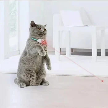 Automatické Cat Hračka Smart Laser Provokujúcej Mačka Golier Elektrické Nabíjanie pomocou pripojenia USB Zábavné Hračky pre mačky Interaktívne Školenie Pet Zábavné Hračky
