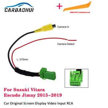 Parkovacia Kamera Pre Suzuki Vitara Escudo Jimny 2015~2019 Pôvodný Vstup RCA Drôt Zadný Fotoaparát Prepínanie Adaptér Konektor Kábla