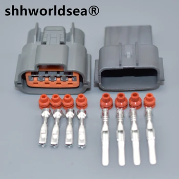 shhworldsea 4pins 2.2 mm automobilový nepremokavé konektor stredná drážka (2.2) žena 6098-0144 auto kyslíkový senzor zapojte konektor