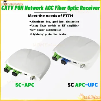 CATV PON Sieť AGC Optický Prijímač FTTH Mini Uzol WDM Prijímač CATV Aktívny Uzol s RF Port Pásma 40-862 &1006MHz