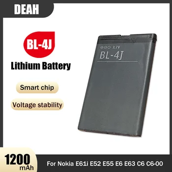 1-2 KS 3,7 V 1200mAh BL-4J BL 4J BL4J Li-ion Nabíjateľnú Batériu Telefónu Nokia E61i E52, E55 E6 E63 C6 C6-00 Lumia 620 Touch 3G