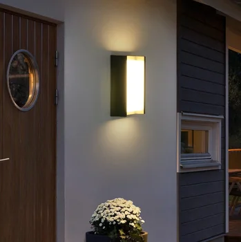 Kreatívne dvere svetlo balkón nepremokavé nástenné svietidlo LED dvore Čínskeho moderný minimalistický domov vonkajšie steny vonkajšie nástenné svietidlo